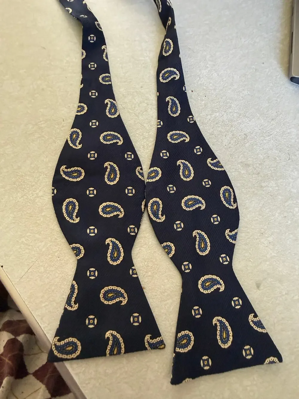 Vintage Brooks Brothers Paisley Silk Bow Tie